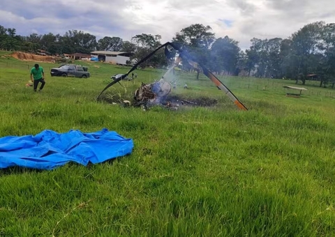 Três pessoas morrem em queda de helicóptero no Sul de Minas