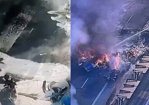 Avião cai sobre ônibus e deixa dois mortos e sete feridos em SP