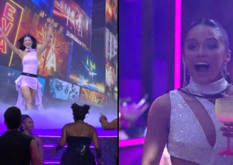 Vitória cumpre desafio do 'Barrado no Baile' e volta para festa de Eva