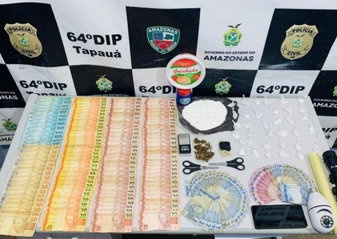 Homem é preso com drogas e quase R$ 4 mil do tráfico em Tapauá