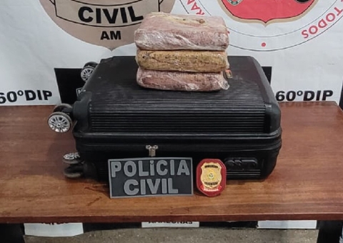 Homem é preso ao ser flagrado transportando droga avaliada em R$ 80 mil no Amazonas