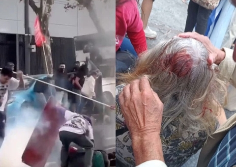  Idosos argentinos são agredidos pela polícia em manifestação contra Milei; vídeo