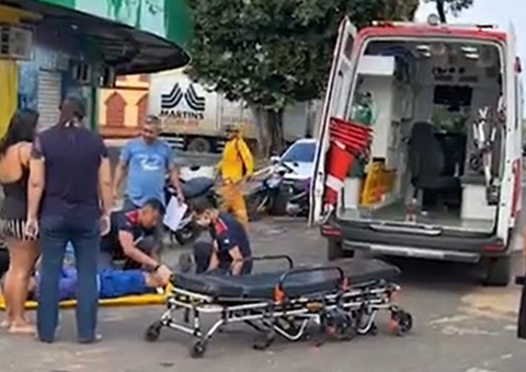 Funcionário do SAAE fica ferido em acidente de moto em Itacoatiara