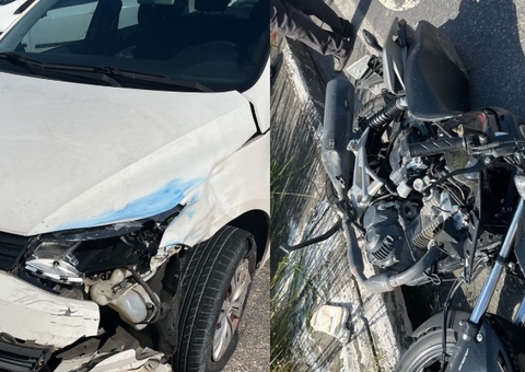 Mulher tem pernas quebradas durante acidente na Avenida das Torres