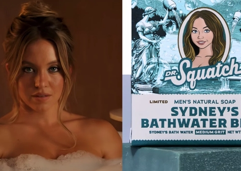 Sydney Sweeney lança sabonete feito com espuma de seu próprio banho