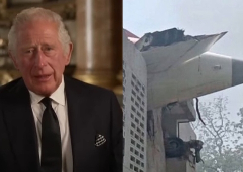 Rei Charles lamenta queda de avião na Índia com mais de 240 pessoas a bordo