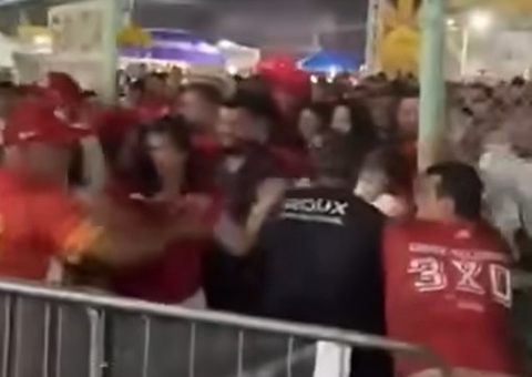 Vídeo: Torcedores do Garantido invadem Sambódromo na festa da vitória