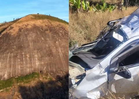 Casal é achado sem roupa após sair para "namorar" e carro cair de paredão