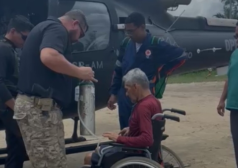 Idoso com insuficiência respiratória recebe resgate aéreo no Amazonas