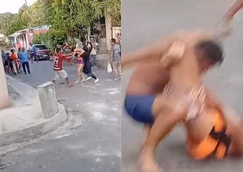 Briga generalizada bloqueia trânsito no bairro Puraquequara; vídeo