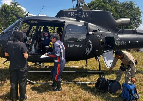 Bebê com bronquiolite grave é resgatado por serviço aeromédico em área rural de Manaus