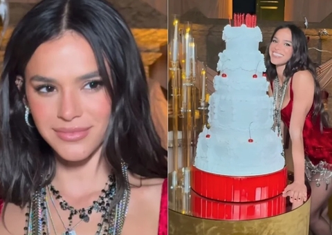 Festa de Bruna Marquezine reúne famosos, shows e bolo de cinco andares