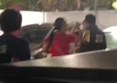 Homem é preso por agredir mulher em estacionamento de SPA na Cidade Nova; vídeo