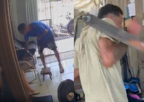 Homem suspeito de assaltar salão de beleza leva "disciplina" no Jorge Teixeira; vídeos