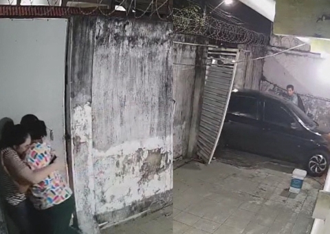 Família é feita refém por assaltante em garagem de casa no Japiim; vídeo