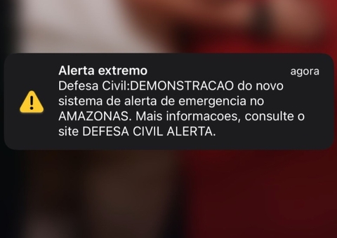 "Alerta extremo": Celulares em Manaus recebem teste da Defesa Civil; vídeo 