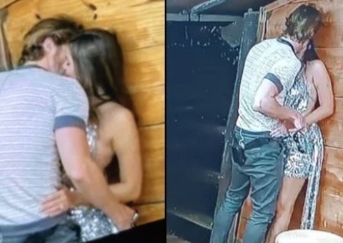 Duda Wendling e Matheus Martins protagonizam 1º beijo de "A Fazenda 17"