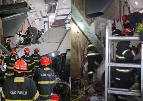 Bombeiros confirmam uma morte após teto de restaurante de Fogaça desabar em SP