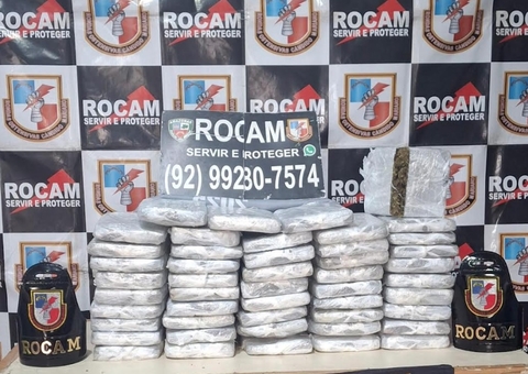 Grupo desembarca 48 tabletes de drogas e foge da Rocam em Coari