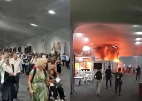 Incêndio provoca correria e evacuação em pavilhão da COP30; VÍDEO