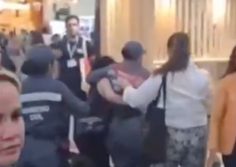 Bombeira e mais 12 pessoas são atendidas por inalação de fumaça na COP30; vídeo