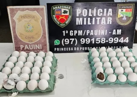 Mulher tenta levar droga escondida em ovos de galinha e acaba presa no Amazonas