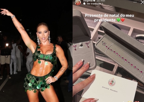 Após 1º ensaio na rua, Virginia exibe presente luxuoso da Grande Rio