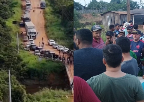 Caminhoneiros bloqueiam BR-319 em protesto contra condições precárias; vídeo