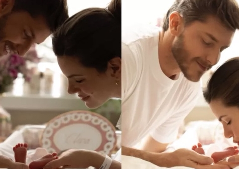 Nasce Clara, primeira filha de Camila Queiroz e Klebber Toledo