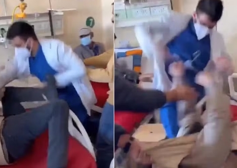 Médico é suspenso após ser flagrado agredindo paciente em hospital