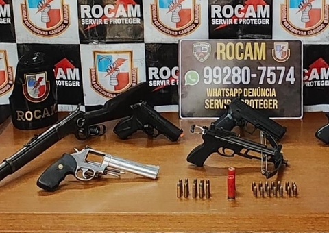 Rocam resgata mulher de cárcere privado e apreende arsenal em sítio no Amazonas