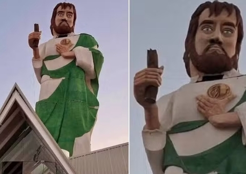 Fiéis reprovam estética de estátua gigante de São Judas Tadeu