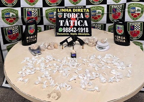 Suspeito foge da PM e abandona mochila com droga e arma no Jorge Teixeira