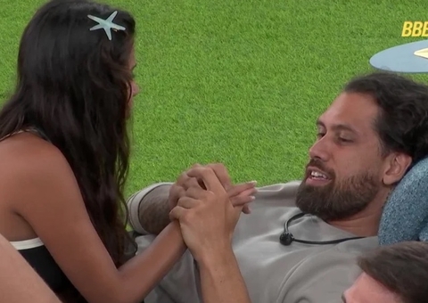 BBB26: Chaiany chama atenção de Gabriela após sister ficar 'alisando' Brígido