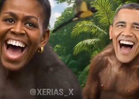 Trump posta imagem dos Obama's como macacos e causa revolta