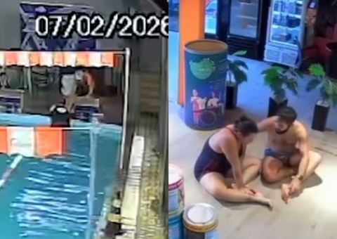 Vídeo mostra mulher passando mal dentro da piscina de academia antes de morrer em SP