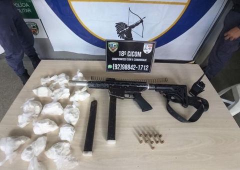 Adolescente é apreendido com submetralhadora no Colônia Terra Nova