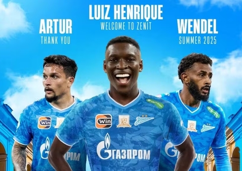Zenit anuncia contratação de Luiz Henrique e idas de Artur e Wendel para o Botafogo 