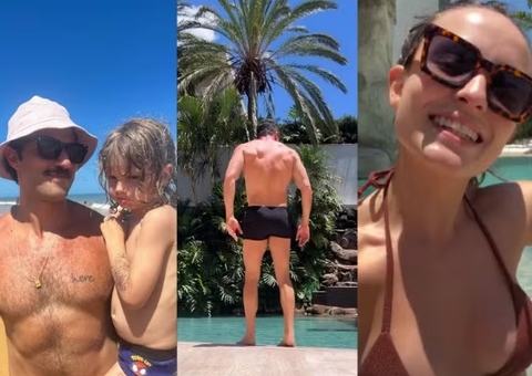 Famosos entram no clima e celebram a chegada do verão na praia e piscina