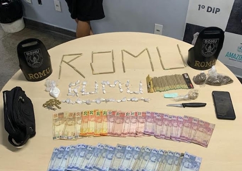 Romu prende suspeito de tráfico de drogas na feira Manaus Moderna