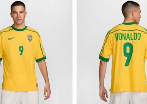 Nike relança camisa utilizada pela seleção na Copa de 1998 por R$ 899