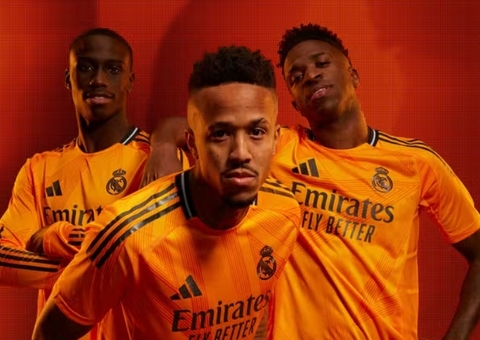 Real Madrid divulga segundo uniforme laranja para a temporada