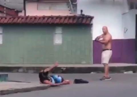 Vídeo chocante registra momento em que homem é baleado no Conjunto Manoa
