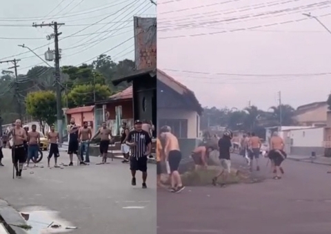 Homem fica ferido após briga entre torcedores do Vasco e Corinthians em Manaus; vídeo
