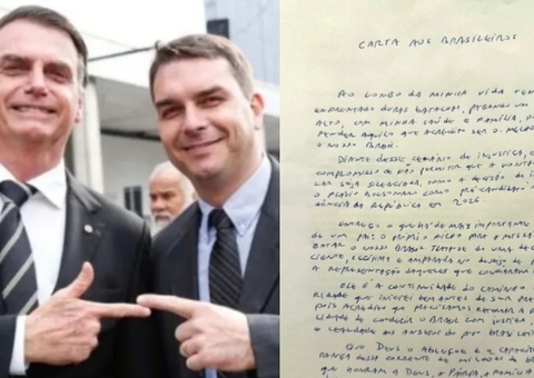 Bolsonaro anuncia Flávio como pré-candidato à Presidência em carta manuscrita