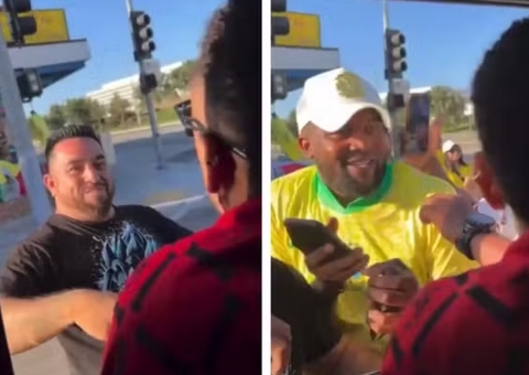 Neymar compra camisas da seleção brasileira vendidas por ambulantes