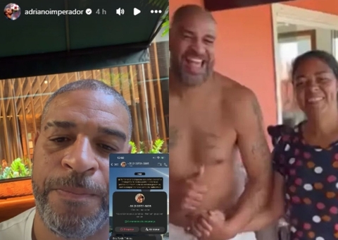 Criminosos se passam por Adriano Imperador e aplicam golpe de R$ 15 mil em mãe de ex-jogador