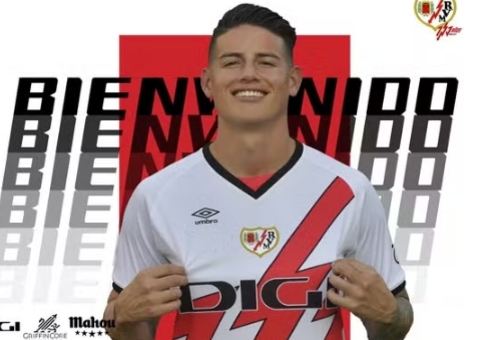 James Rodríguez é anunciado como reforço do Rayo Vallecano