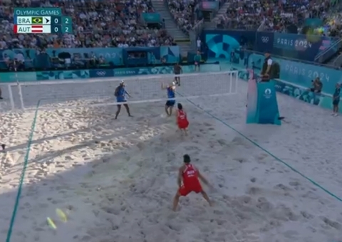 Começa vôlei de praia entre Brasil e Áustria nas Olimpíadas