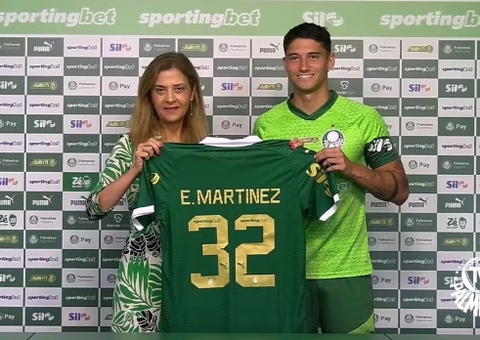 Martínez é apresentado e diz que dará o máximo no Palmeiras